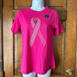 NWT Under Armour Notre Dame "Power in Pink" Breast Cancer Awareness Tee Small